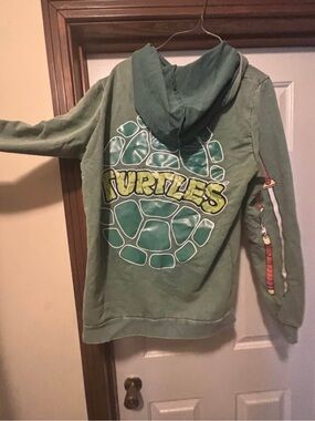ROMWE Green Graphic Hooded Pullover
